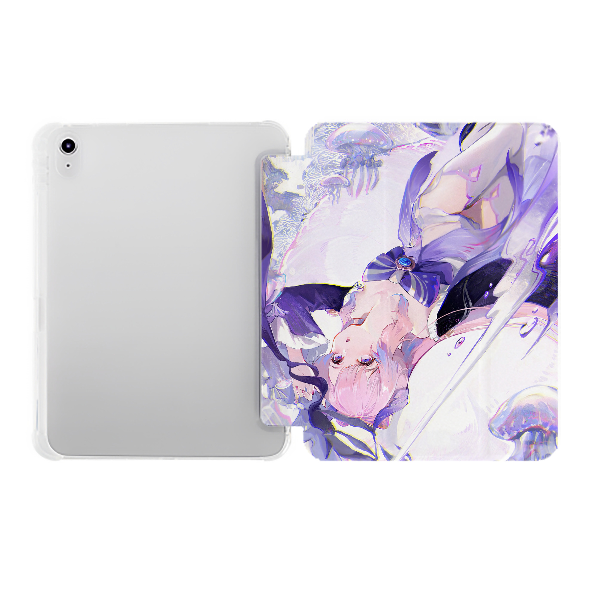 げんし神 genshin IPad ケース ペン収納付き 三つ折りスタンド PUレザー×シリコン 対応機種9.5/10.5/10.9インチ
